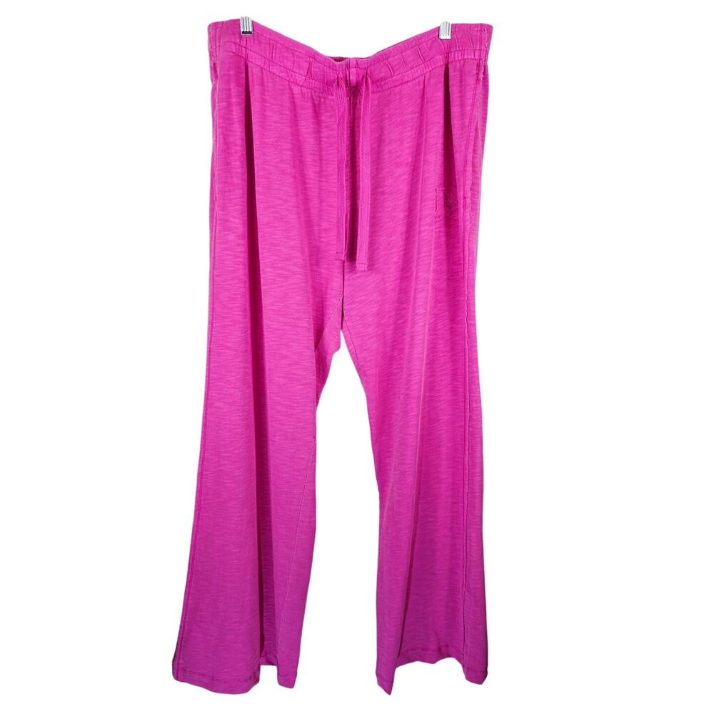 Victoria Secret Pink Slubby Knit Flare Pants Athletic Athleisure Women's XL NWT